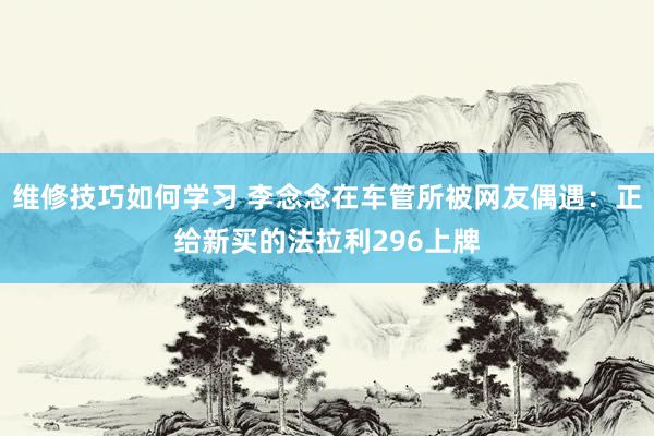 维修技巧如何学习 李念念在车管所被网友偶遇：正给新买的法拉利296上牌