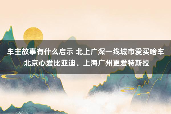 车主故事有什么启示 北上广深一线城市爱买啥车 北京心爱比亚迪、上海广州更爱特斯拉