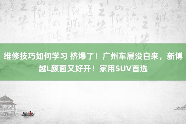 维修技巧如何学习 挤爆了！广州车展没白来，新博越L颜面又好开！家用SUV首选