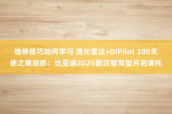 维修技巧如何学习 激光雷达+DiPilot 300天使之眼加抓：比亚迪2025款汉智驾型开启请托