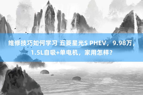 维修技巧如何学习 五菱星光S PHEV，9.98万，1.5L自吸+单电机，家用怎样？