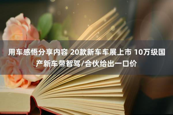 用车感悟分享内容 20款新车车展上市 10万级国产新车带智驾/合伙给出一口价